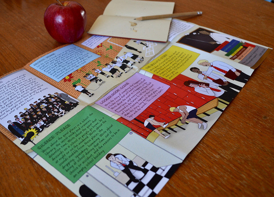 Writing Prompt Map Write Through School: A Writing Map from Classroom to Staff Room ...