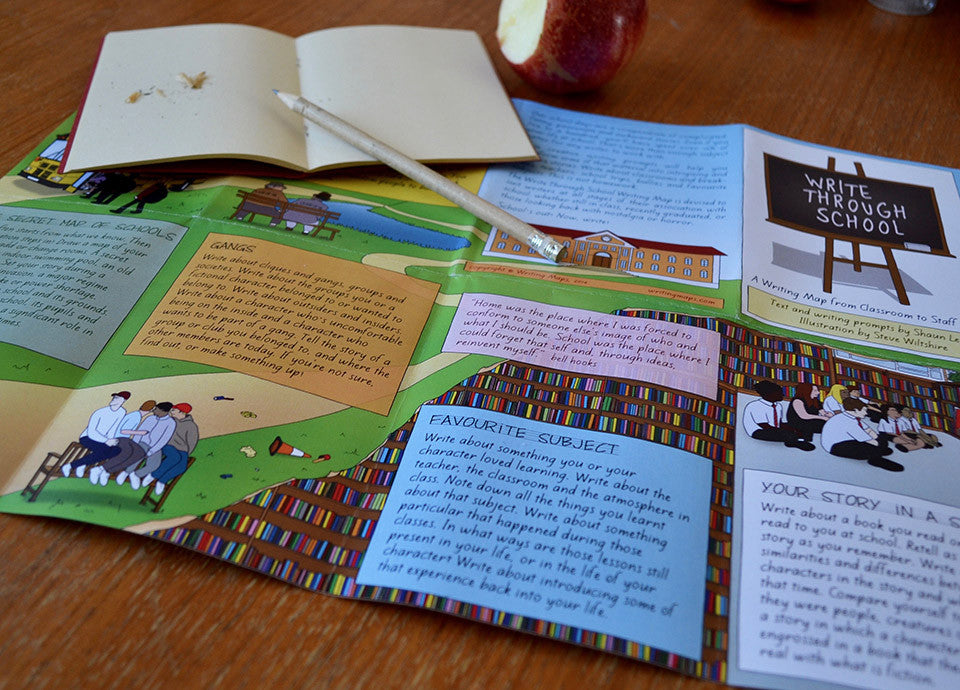 Writing Prompt Map Write Through School: A Writing Map from Classroom to Staff Room ...
